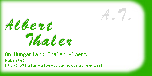 albert thaler business card